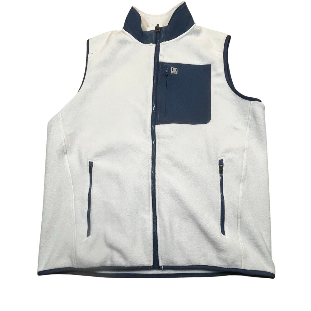 HUK Performance Fishing Waypoint Fleece Vest / Men’s Size XL Egre Blue